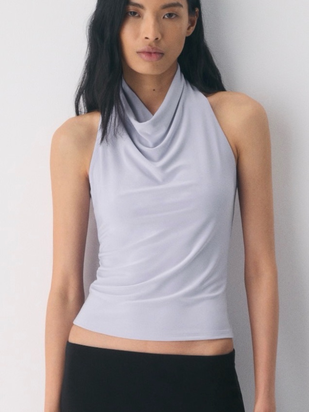 Aritzia Wilfred light blue halter top in size S